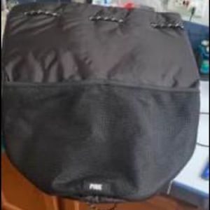 PINK black drawstring backpack